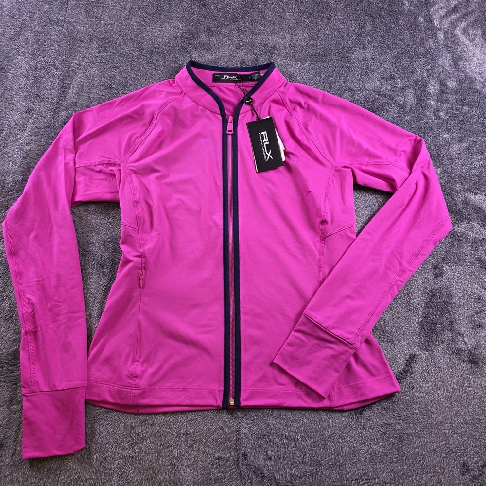 RLX Ralph Lauren Stretch Jersey Full Zip Performance Jacket Womens XXS Tennis